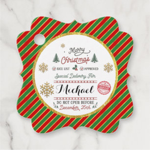 Personalisierter Spezialversand Nordpol Weihnachts Geschenkanhänger