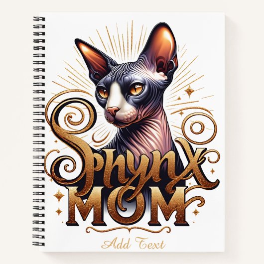 Personalisierter Sphynx Cat Mama Muttertag Notizblock (Vorderseite)