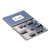 Personalisierter Spieler bringt Netball-Zug in Notizblock (Rechte Seite)