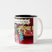 Personalisierter Spieler - männlicher Cartoon Zweifarbige Tasse (VorderseiteRechts)