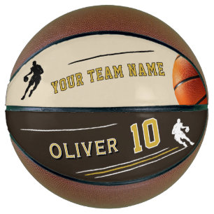 Personalisierter Spieler-Teamname Silhouette Basketball