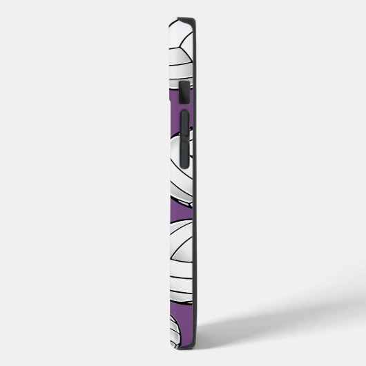 Personalisierter Spielername Volleyball Lila Case-Mate iPhone Hülle (Rückseite / Links)