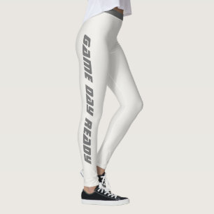 Personalisierter Spieltags-Neutral-Metallisch-Schi Leggings