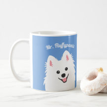 Personalisierter Spitz Hund, Samoyed, Eskimo Welpe