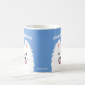 Personalisierter Spitz Hund, Samoyed, Eskimo Welpe Kaffeetasse (Mittel)