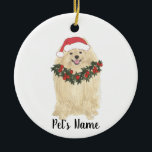 Personalisierter Spitz Keramik Ornament<br><div class="desc">Machen Sie die schöne Liste in diesem Jahr mit einem personalisierten Ornament Ihrer süßen Spitz Elf! Für die süßesten Geschenke,  paaren Sie es mit einem passenden Kunstdruck oder einem anderen Artikel aus meiner Sammlung!</div>