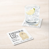 Personalisierter Spitz Rechteckiger Pappuntersetzer (Vor Ort)