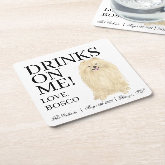 Personalisierter Spitz Rechteckiger Pappuntersetzer (angewinkelt)