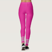 Personalisierter Sport l Leistungsübung pink Leggings (Rückseite)