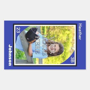 Personalisierter Sportaufkleber Rechteckiger Aufkleber