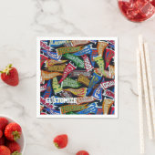 Personalisierter Sportfan Muster Napkins Serviette (Beispiel)