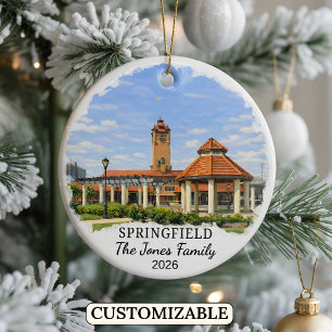 Personalisierter Springfield-Schmuck, Benutzerdefi Keramik Ornament