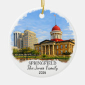 Personalisierter Springfield-Schmuck, Benutzerdefi Keramik Ornament (Vorne)