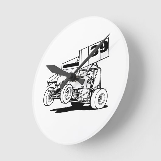 Personalisierter Sprint-Autohut, Anpassen Runde Wanduhr (Winkel)