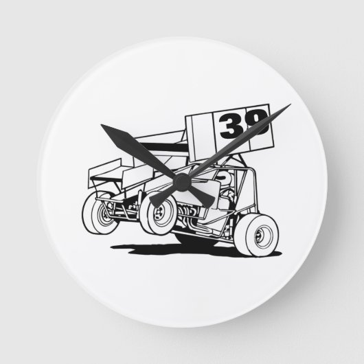 Personalisierter Sprint-Autohut, Anpassen Runde Wanduhr (Vorderseite)