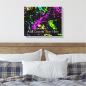 Personalisierter Spritzer Schwarz/Neon Leinwanddruck (Insitu (Schlafzimmer))
