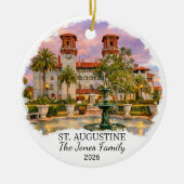 Personalisierter St. Augustine-Schmuck Benutzerdef Keramik Ornament (Vorne)