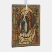 Personalisierter St. Bernard "Festglas" Ornament Aus Glas (Vorderseite Rechts)