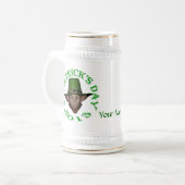 Personalisierter St. Patrick-Tag Bierglas (Vorderseite Links)