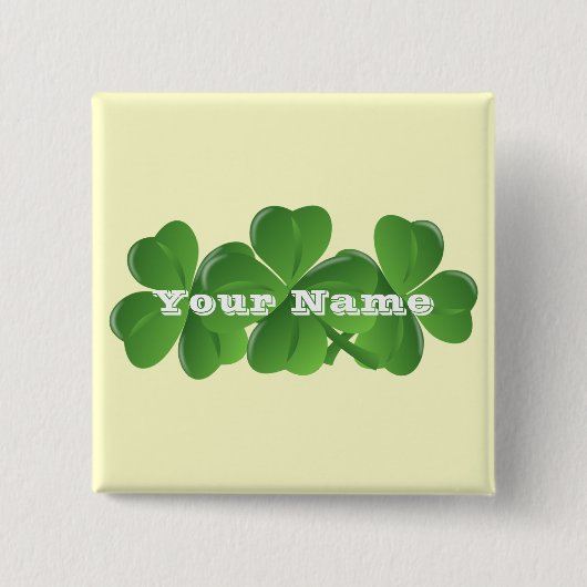 Personalisierter St. Patrick-Tag Button (Vorderseite)