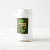 Personalisierter St Patrick Tagesirische Pub-Tasse Bierglas (Vorderseite Links)