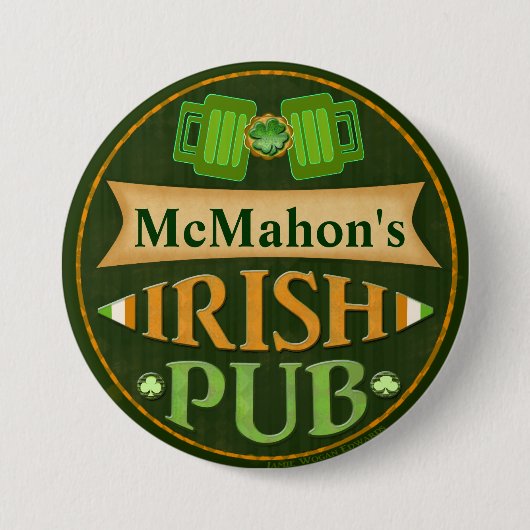 Personalisierter St Patrick Tagesirischer Button (Vorderseite)