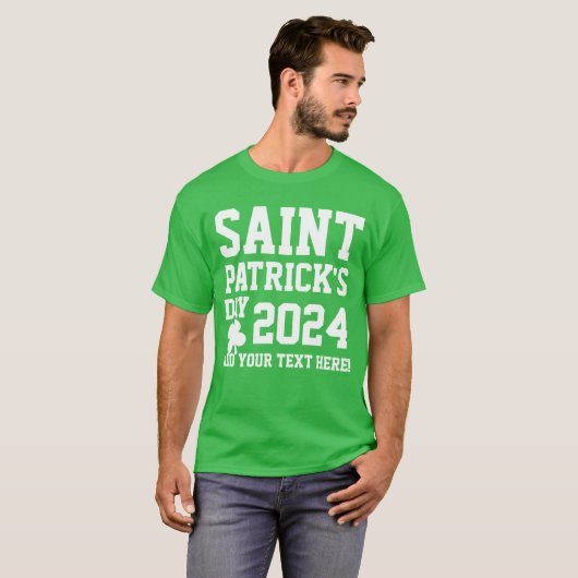 Personalisierter St. Patrick's Day 2024 T - Shirt (Vorne ganz)