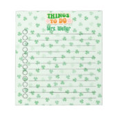 Personalisierter St. Patrick's Day als Do List Notizblock (Vorderseite)