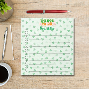 Personalisierter St. Patrick's Day als Do List Notizblock