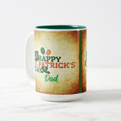 Personalisierter St. Patrick's Day Coffee Cup Zweifarbige Tasse (Vorderseite Links)