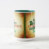 Personalisierter St. Patrick's Day Coffee Cup Zweifarbige Tasse (Mittel)