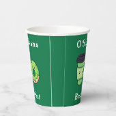 Personalisierter St. Patrick's Day Donut Coffee Pappbecher (Links)