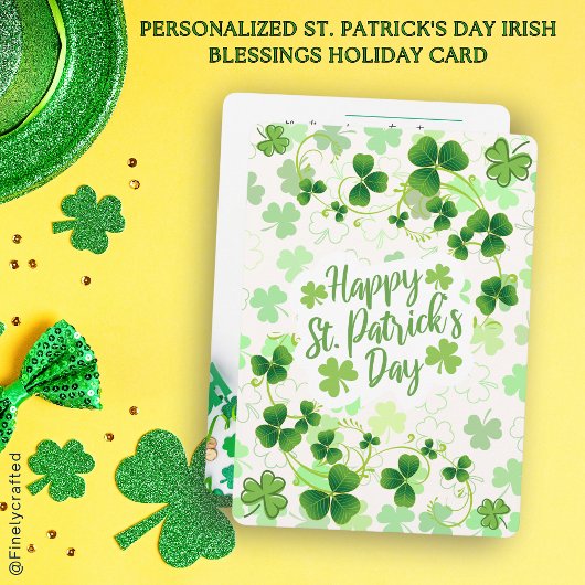 Personalisierter St. Patrick's Day Feiertagskarte