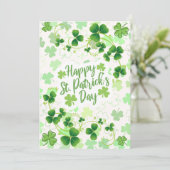 Personalisierter St. Patrick's Day Feiertagskarte (Stehend Vorderseite)