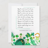 Personalisierter St. Patrick's Day Feiertagskarte (Rückseite)
