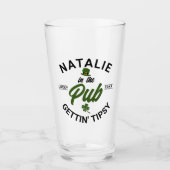 Personalisierter St Patricks Day Funny Group Drink Glas (Vorderseite)