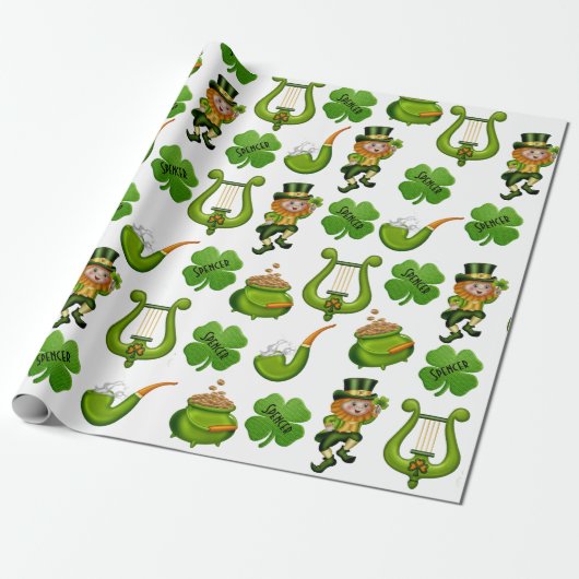 Personalisierter St. Patrick's Day Geschenkpapier (Ungerollt)