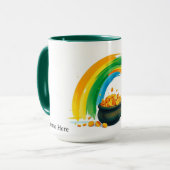 Personalisierter St. Patrick's Day Goldtopf Tasse (Vorderseite Links)
