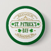 Personalisierter St. Patrick's Day I Glück der Ire Button (Vorderseite)