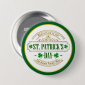 Personalisierter St. Patrick's Day I Glück der Ire Button (Vorne & Hinten)