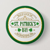 Personalisierter St. Patrick's Day I Glück der Ire Button (Vorderseite)