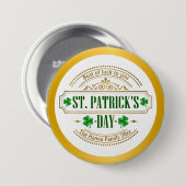 Personalisierter St. Patrick's Day I Glück der Ire Button (Vorne & Hinten)