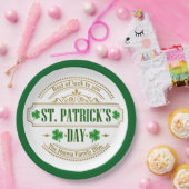 Personalisierter St. Patrick's Day I Glück der Ire Pappteller (Party)