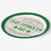 Personalisierter St. Patrick's Day I Glück der Ire Pappteller (Schrägansicht)