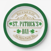 Personalisierter St. Patrick's Day I Glück der Ire Pappteller (Vorderseite)