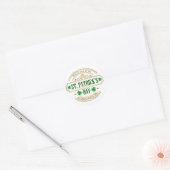 Personalisierter St. Patrick's Day I Glück der Ire Runder Aufkleber (Umschlag)