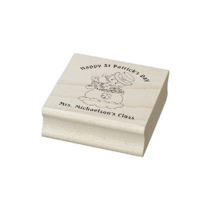 Personalisierter St. Patrick's Day Irischer Leprec Gummistempel