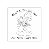 Personalisierter St. Patrick's Day Irish Leprechau Gummistempel (Prägung)