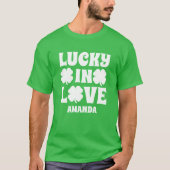 Personalisierter St. Patrick's Day Junggeselinnen- T-Shirt (Vorderseite)