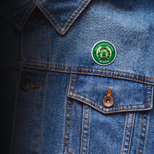 Personalisierter St. Patrick's Day Katzen-Schuhmac Button